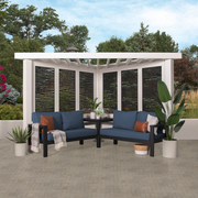 Backyard Discovery Ridgedale Traditional Pergola with Built-in Conversation Seating