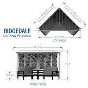 Backyard Discovery Ridgedale Traditional Pergola with Built-in Conversation Seating